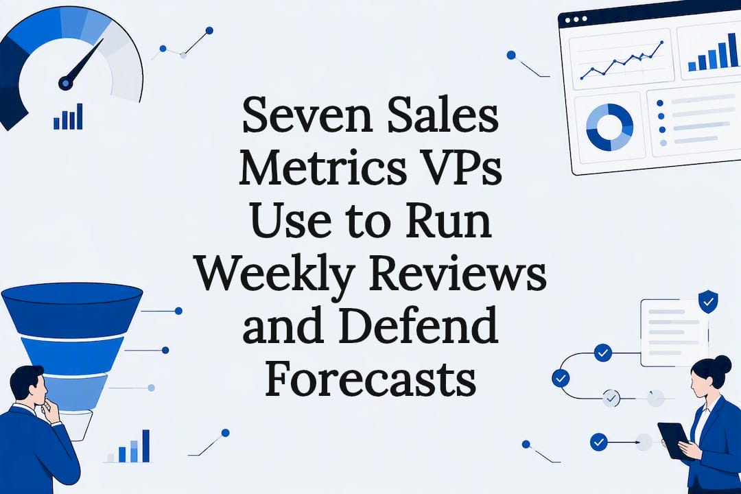 Decorative sales forecast metrics title card