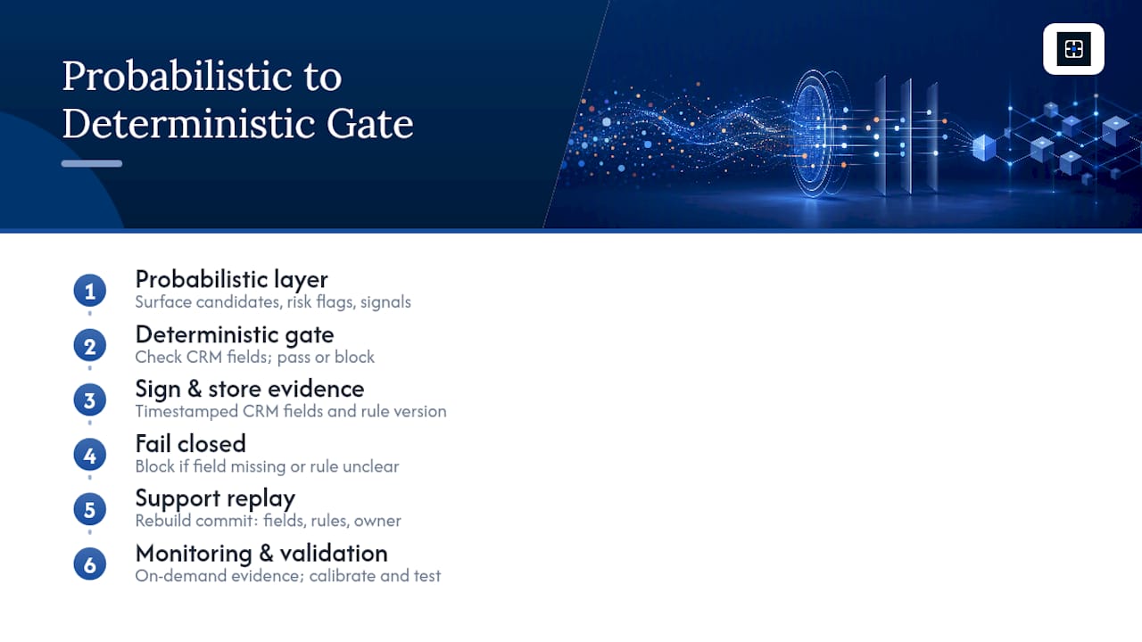 Probabilistic signals passing through deterministic gate